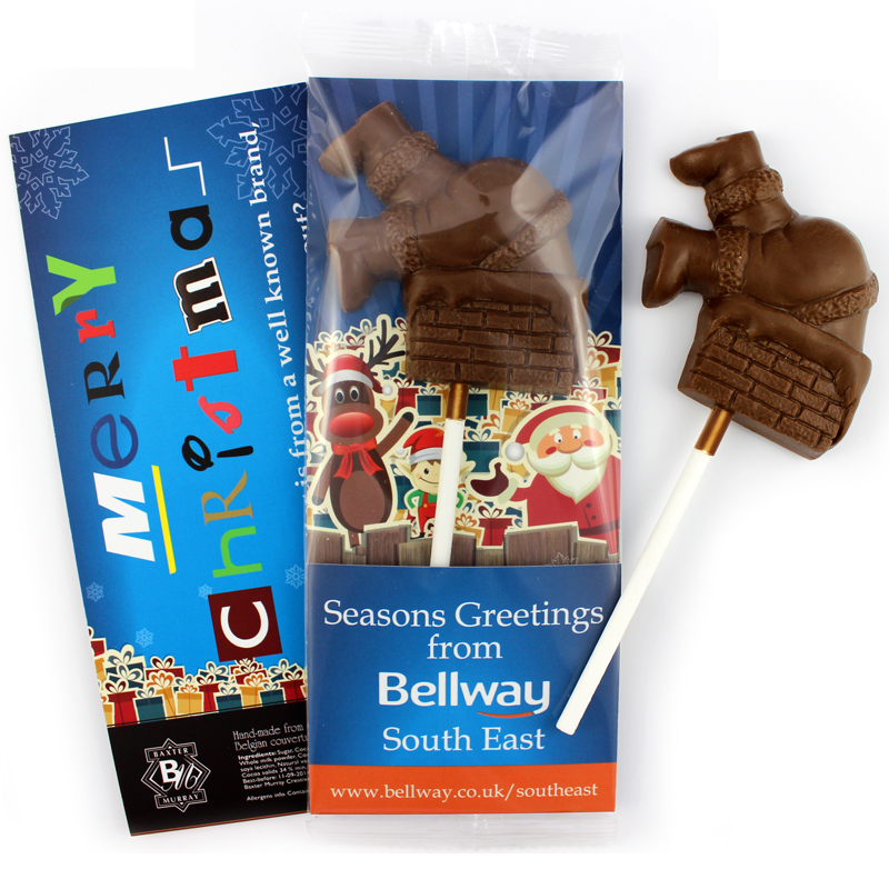 Make Christmas Magical with our Branded Chocolate Lollipops