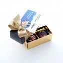Full Colour personalised tag truffle box with ribbon