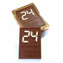 Customised chocolate bar with white chocolate detail