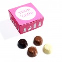 Promotional Easter chocolate box of 4 solid chocolates