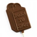 Promotional Born To Shop Chocolate Lollipop