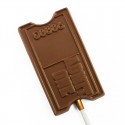 Chocolate Cinema Ticket Lollipop with Promotional Branding