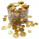 Gold foil chocolate coins