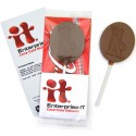Cricket promotional chocolate lollipop with Full Colour Double Sided Backing Card