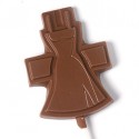Custom shape chocolate dress lollipop