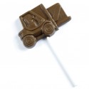 Personalised Forklift Chocolate Lollipop