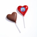 Red foil chocolate heart lollipop