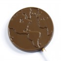 Globe custom chocolate lollipop