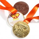 Customised chocolate medal