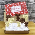 Happy Holiday chocolate gift personalsied with a name