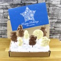 Personalised Happy Holidays Chocolate Snowman Hamper
