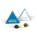 Corporate Branded 3 Chocolate Box with solid Belgian chocolates