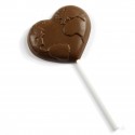 Heart Shaped Globe Personalised Chocolate Lollipop
