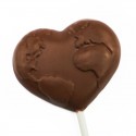 Promotional Heart Globe Chocolate Lollipop