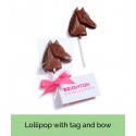 Bespoke Horse Chocolate Lollipop with Tag and Bow