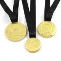 Bespoke logo chocolate medals in Small, Medium and Large sizes