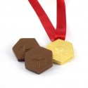 Customised Hexagon shape chocolate medals