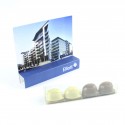 Box of chocolate hard hats with huge space for your logo