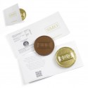 Corporate Dinner - Sponsor Branded Table Favour with bespoke chocolate coin