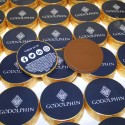 Branded Chocolate Coins, full colour logo both sides