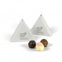 Table Favour Branded 3 Chocolate Box with Luxury truffles