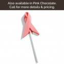 Pink Chocolate Charity Ribbon Lollipop