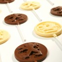 Bespoke chocolate lollipop with car brand detail 