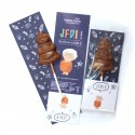 Granny Chocolate Lollipop with branded full colour packaging