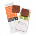 Chocolate with logo lollipop & branded card