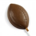 Rugby Ball Custom Chocolate Lollipops