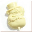White Chocolate Promotional Snowman Lollipop