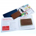 Marketing Literature with chocolate business card