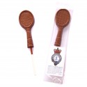 Chocolate Tennis Racket with a branded full colour label