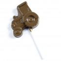Personalised chocolate tractor lollipop