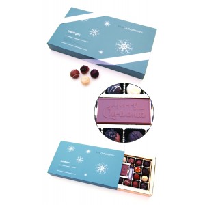 Christmas Chocolate Business Card Truffle Gift Box - Large  