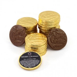 Christmas Chocolate Coins Branded with Your Logo