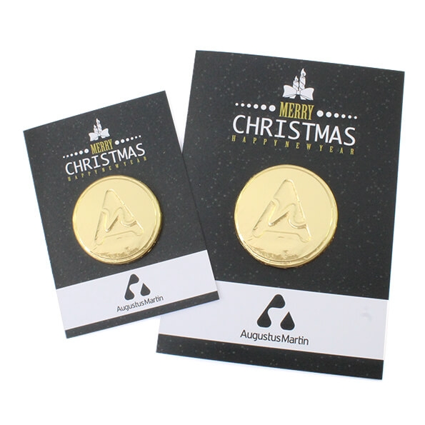 Christmas Card with Chocolate Coin