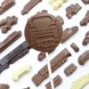 A variety of chocolate vehicle shapes, featuring a chocolate lollipop with a car design and the text "Stratstone Tyneside," is available under the BMW Chocolate Gifts.