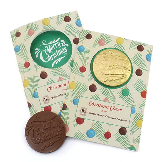 Christmas Card with Chocolate Coin