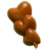 The Triple Heart Lollipop features three chocolate hearts stacked on a stick against a white background.