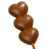 triple_heart_large The Triple Heart Lollipop - Large features three chocolate hearts showcased against a plain background.