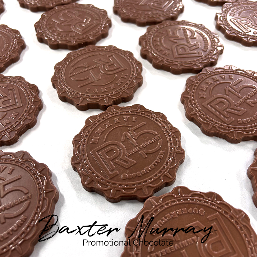 bespoke Belgian corporate chocolate shapes for conference gifts